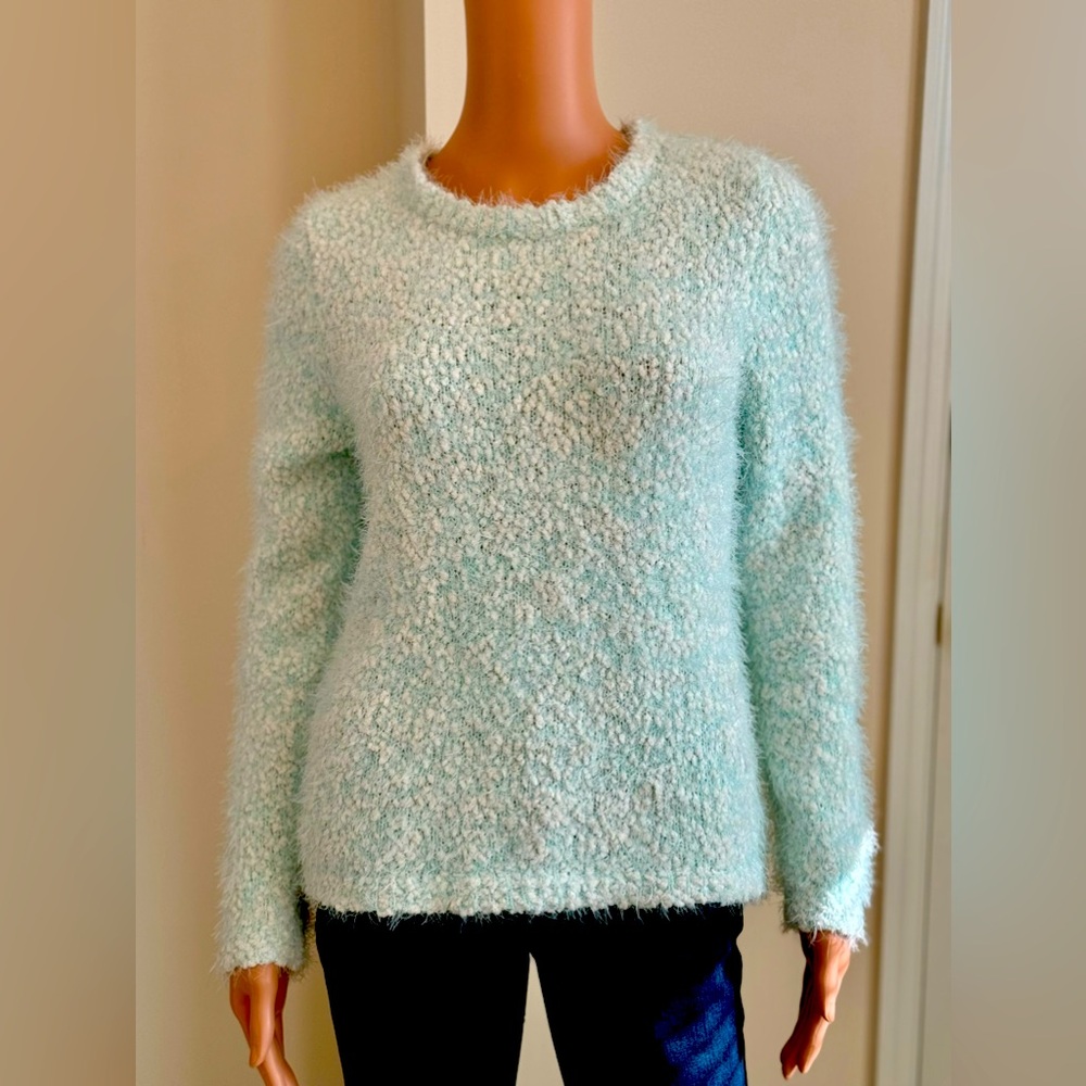 Y2K 90s Style Fairy Core Fuzzy Eyelash Chunky Sweater Romantic Whimsical Small